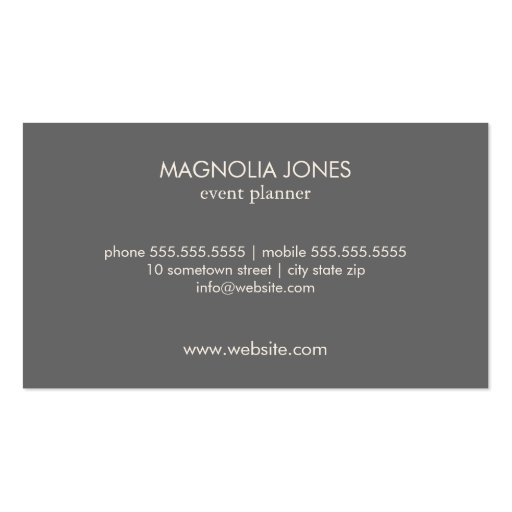 Chic Chevron Vintage Professional Business Card (back side)