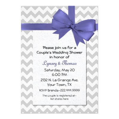 Chic Chevron Wedding Shower Invitation