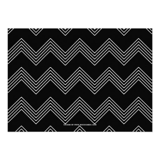 Chic Chevron Zigzag 2 Graduation Announcement