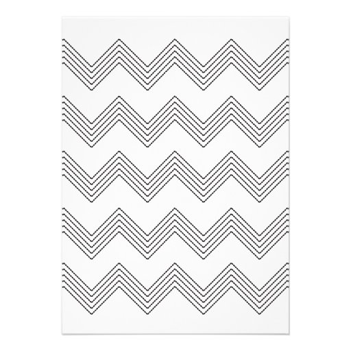 Chic Chevron Zigzag Graduation Announcement