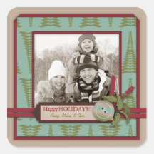 Chic Christmas Photo Sticker