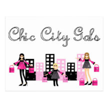 Chic City Gals Postcard