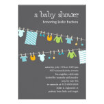 Chic Clothesline Baby Shower Invitation (Boy) invitations