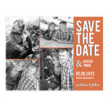 Chic Collage Save The Date Postcard postcards