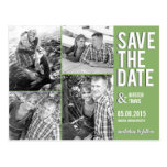 Chic Collage Save The Date Postcard postcards