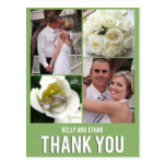 Chic Collage Wedding Thank You Postcard postcards