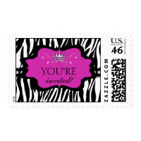 Chic Contemporary Zebra Stamps zazzle_stamp