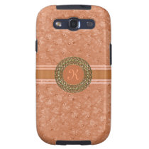 Chic Coral Ostrich Leather Look Monogram casemate cases