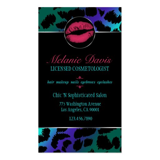 Chic Cosmetology Business Card (back side)