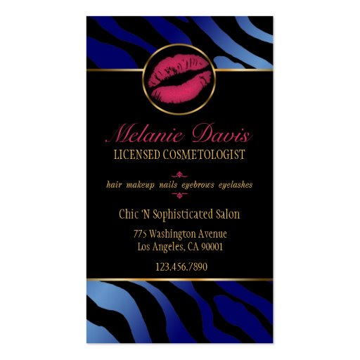 Chic Cosmetology Business Card (back side)