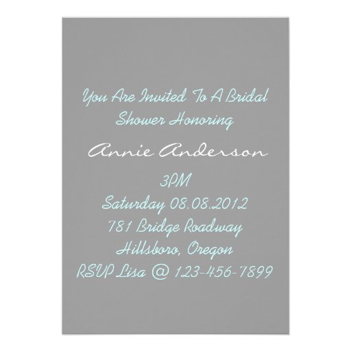 Chic Country Bridal Shower Tea Party Invitation