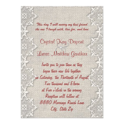 Chic Country Charm Mason Jar Wedding Invitation