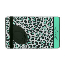 Chic Custom Mint Snow Leopard iPad Case with Stand powis icase