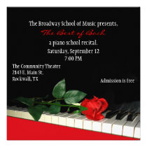 Chic Custom Piano Recital Invitation invitations