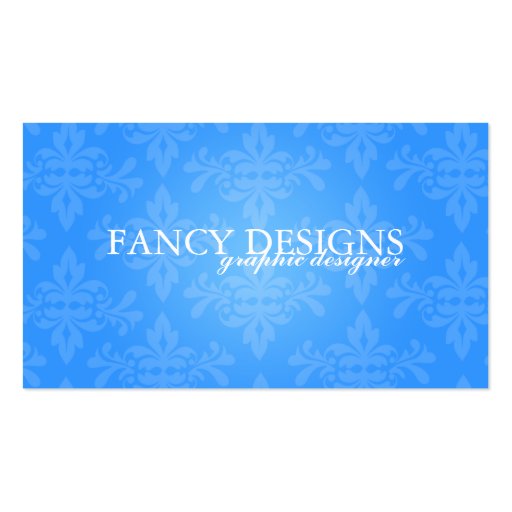 Chic Damask Business Card Template (front side)