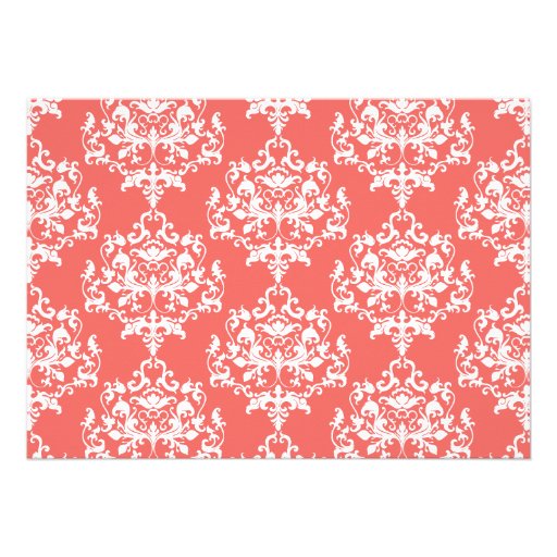 Chic Damask Couples Wedding Shower Invitation