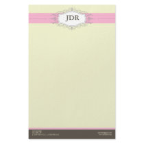 Chic Deco Baby Pink Customized Stationery