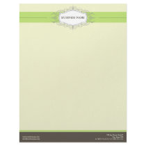 Chic Deco Lime Customized Letterhead by BizCardShoppe Chic Deco Lime Customized Letterhead