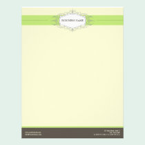 Chic Deco Lime Customized Letterhead letterhead