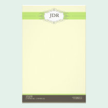 Chic Deco Lime Customized Stationery stationery