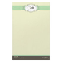 Chic Deco Mint Customized Stationery