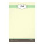 Chic Deco Mint Customized Stationery