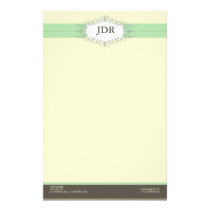 Chic Deco Mint Customized Stationery
