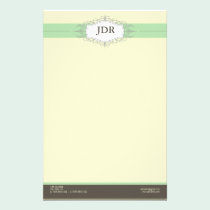 Chic Deco Mint Customized Stationery stationery