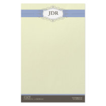 Chic Deco Periwinkle Customized Stationery