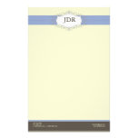 Chic Deco Periwinkle Customized Stationery