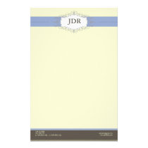 Chic Deco Periwinkle Customized Stationery