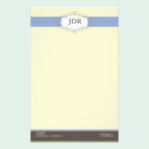 Chic Deco Periwinkle Customized Stationery stationery