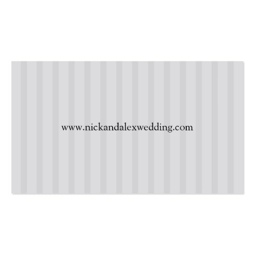 Chic Deco Silver/Red Wedding Website Card Business Card Templates (back side)