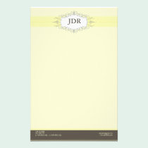 Chic Deco Yellow Customized Stationery stationery