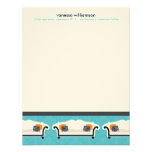 Chic Decor Custom Flat Note Cards (aqua) Custom Invite