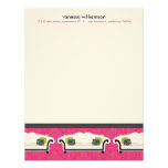Chic Decor Custom Flat Note Cards (fuchsia) Invite