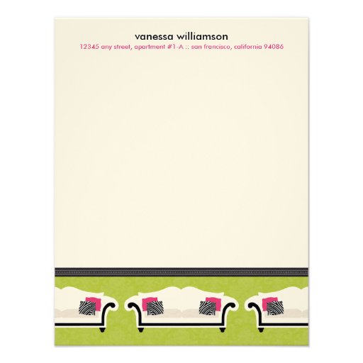 Chic Decor Custom Flat Note Cards (lime) Custom Announcements