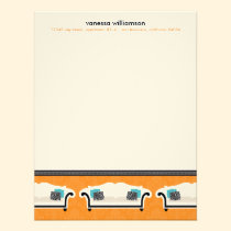 Chic Decor Custom Flat Note Cards (orange) invitations