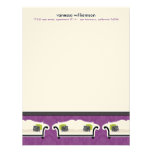 Chic Decor Custom Flat Note Cards (purple) Custom Invitation