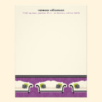 Chic Decor Custom Flat Note Cards (purple) invitations