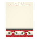 Chic Decor Custom Flat Note Cards (red) Personalized Invitations