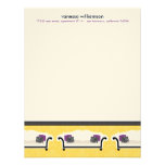 Chic Decor Custom Flat Note Cards (yellow) Custom Invite