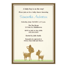 Chic Deer Baby Shower Invitation - Boy