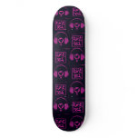 chic DJ logo skateboard