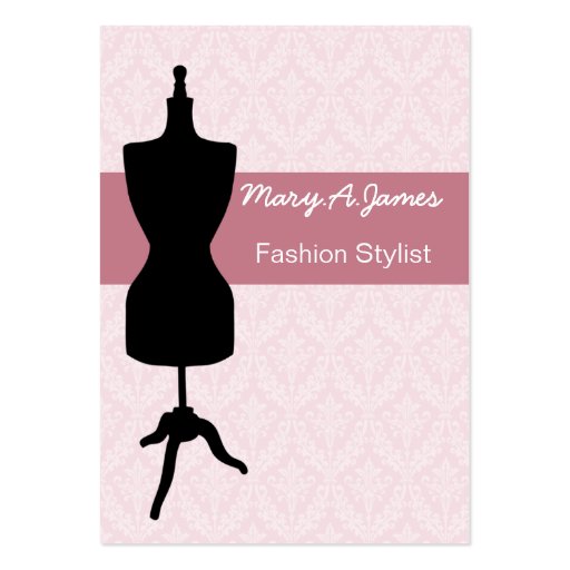 chic dressmaker mannequin Business Cards (front side)