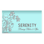 Chic Elegant Floral Swirls Spa Card Business Card