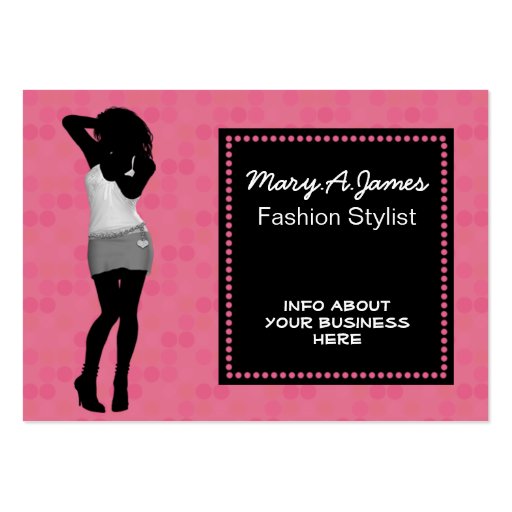 chic fashion boutique Business Cards (front side)