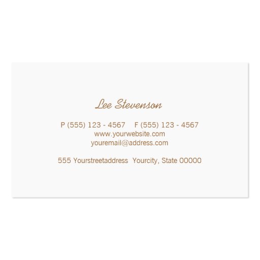 Chic Faux Gold Leaf Circle Pattern Business Card (back side)