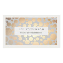 Chic Faux Gold Leaf Circle Pattern Business Card
