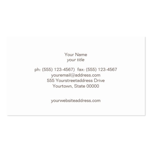 Chic Faux Gold Leaf Circles Taupe Look Business Card Template (back side)